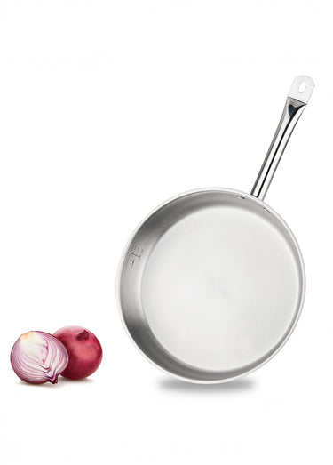 Poêle 32cm tous feux avec manche fixe Gris