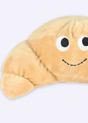 Peluche sonore en forme de croissant Beige