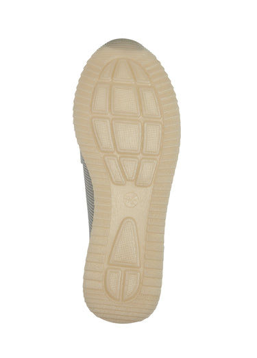 Mocassins compensés multimatières Beige Dore