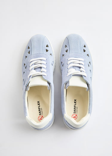 Derbies à lacets cuir largeur confort perforées Bleu