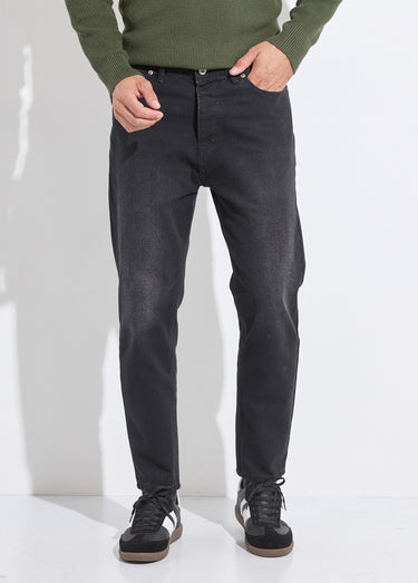 Jean 5 poches foncé, coupe tendance Noir