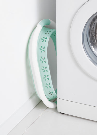 Panier à linge pliable ajouré Vert/Blanc