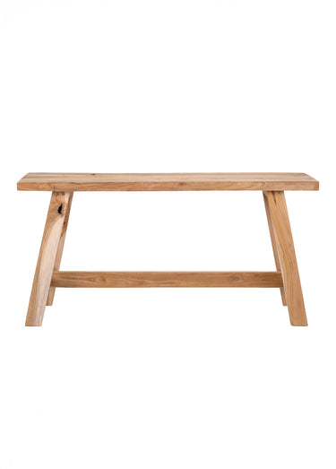 Banc bois de teck, style rustique chic Naturel