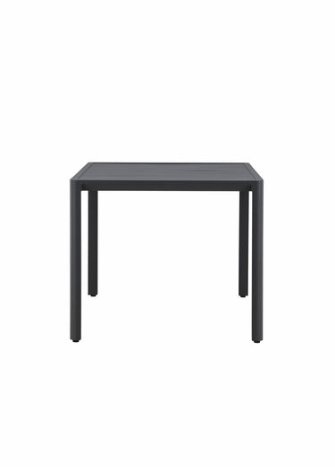 Table de jardin aluminium rainuré, 150cm Noir