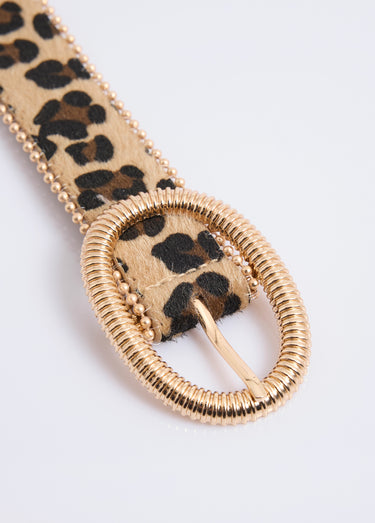 Ceinture 90 cm léopard, boucle ovale Leopard