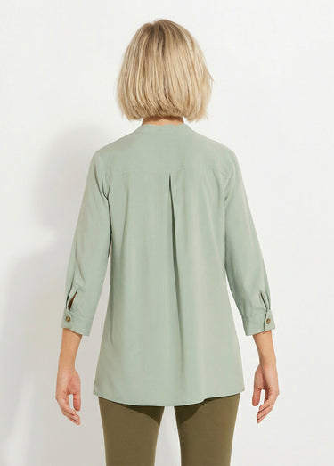 Tunique ample longue manches 3/4 Kaki