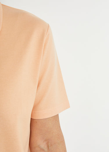 T-shirt maille piquée coton col polo Melon