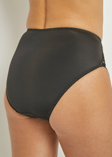 Culotte haute avec dentelle Noir