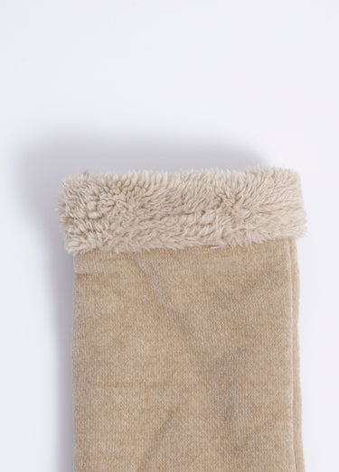 Chaussettes d'intérieur chaudes à picots Sable