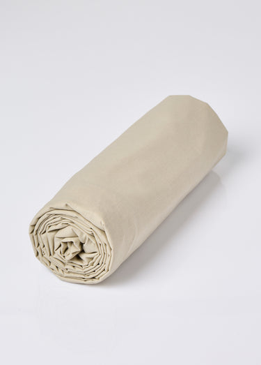 Drap-housse uni coton 57 fils/cm² Beige
