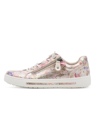 Baskets fleuries lacets élastiqués + zips Fleurs
