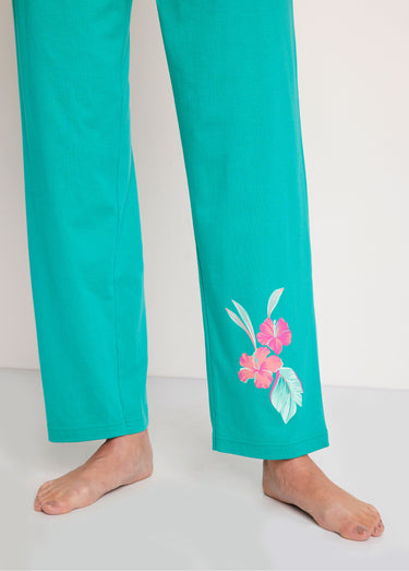 Pyjama boutonné coton motif exotique Imprime Tropical