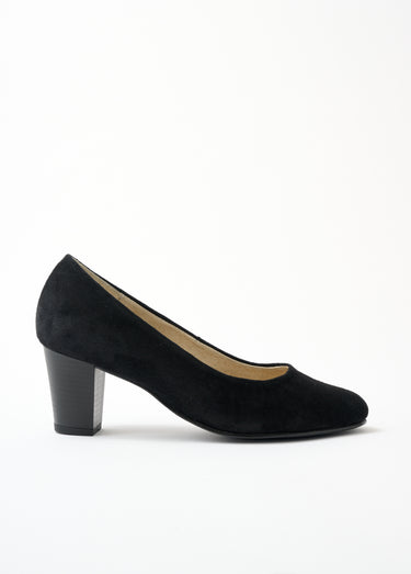 Escarpins cuir bout rond largeur confort Noir