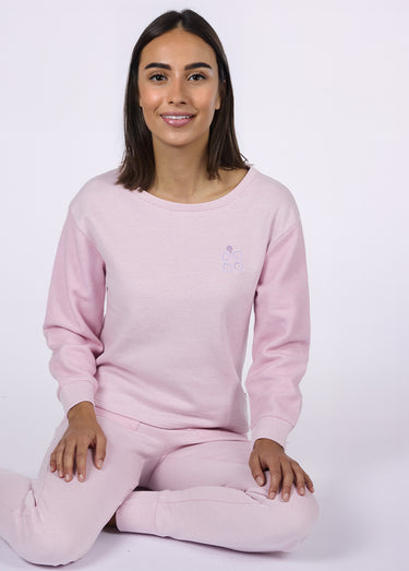 Pyjama long 2 pièces molletonné chaud Rose