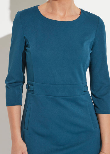 Robe droite manches 3/4 maille souple Canard