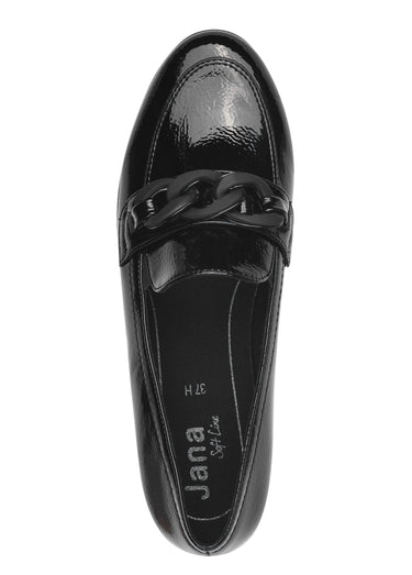 Mocassins vernis patte fantaisie Vernis Noir
