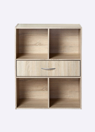 Meuble de rangement 4 cases + tiroir 2M Marron Clair