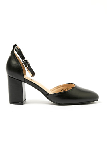 Escarpins bride cheville et talon haut Noir