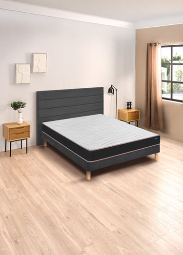 Matelas ferme en mousse anti_acariens, haut. 19cm Blanc