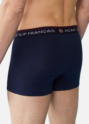 Boxer en coton avec ceinture élastiquée Marine