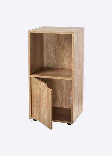 MODU Table de chevet 2 cases + 1 porte Marron