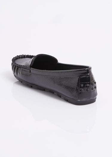 Mocassins vernis, semelle antidérapante Vernis Noir