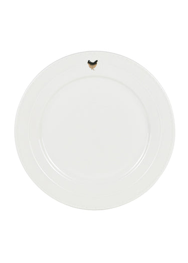 Service de table porcelaine 18 pièces doré Blanc