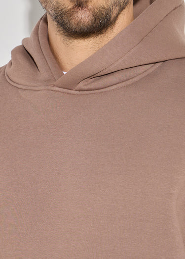 Sweat-shirt zippé molletonné à capuche Camel