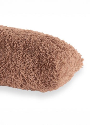 Boudin de porte en coral fleece 95cm Marron