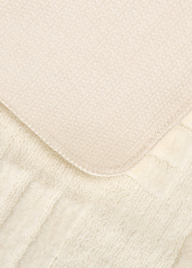 Tapis de bain en jacquard, motif arches Blanc