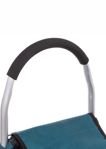 Chariot de courses compact en tissu Bleu