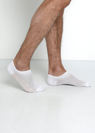 Lot de 3 Socquettes invisibles maille aérée Blanc