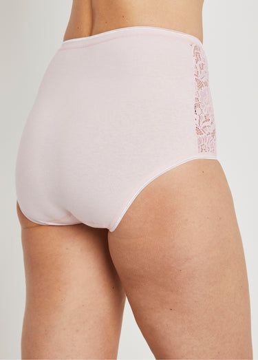 Culottes taille haute dentelle - lot de 2 Rose Lot 2