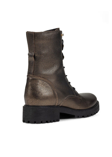 Boots montantes à lacets semelle crantée Bronze