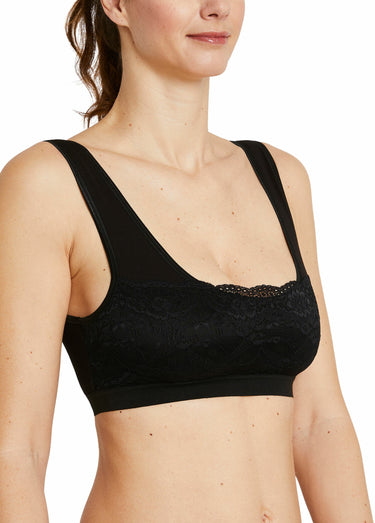 Soutien-gorge brassière dentelle extensible Noir