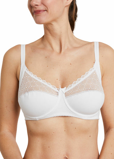 Soutien-gorge avec armatures coton extensible Blanc