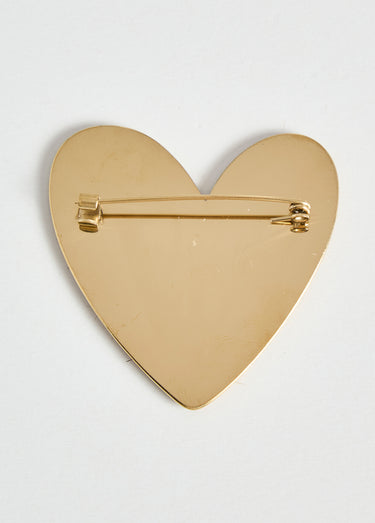 Broche forme coeur en fourrure léopard Leopard