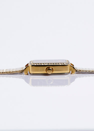 Montre bijou cadran rectangulaire strass