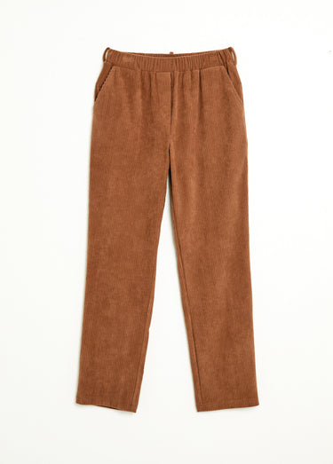 Pantalon velours côtelé taille élastiquée Camel