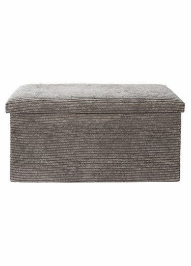 Pouf bouclette avec coffre de rangement 2B Taupe