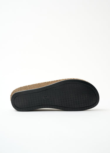 Mules largeur confort cuir Blanc