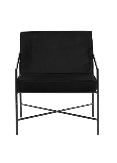 Fauteuil épuré avec structure métal Noir