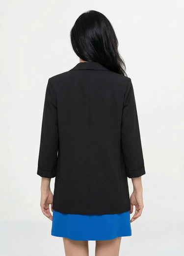Veste col tailleur manches 3/4 Essentiel Noir
