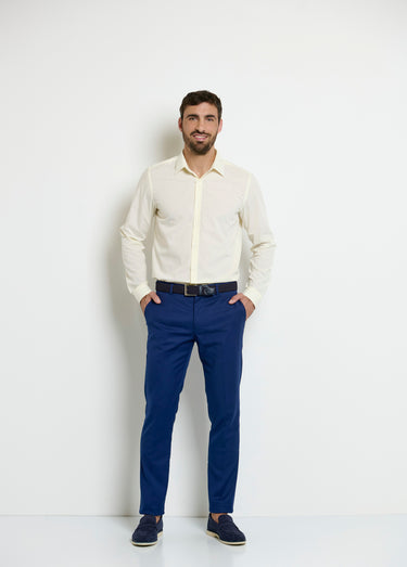 Chemise classique homme col standard Ivoire