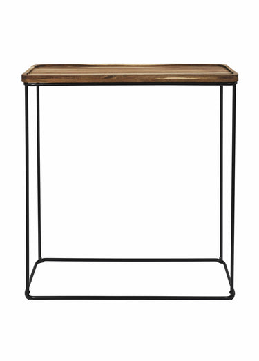 Console design en bois d'acacia Marron/Noir