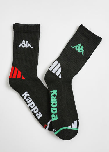 Chaussettes foncés avec logo fantaisie Noir