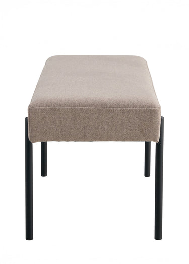 Banc tissu, structure épurée acier 1B Beige