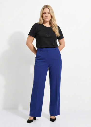 Pantalon fluide large Marine