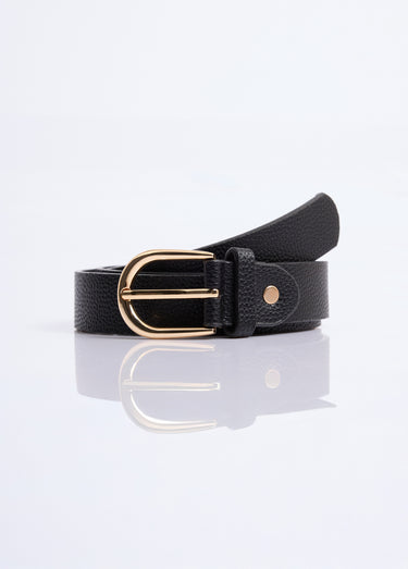 Ceinture en simili cuir aspect grainé Noir