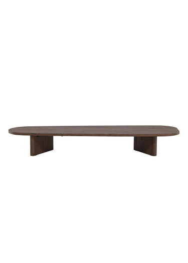 Table basse bois foncé, forme organique Moka